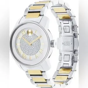 Movado Women\'s/ Unisex BOLD Luxe Two Tone Watch with Roman Index Dial NI… Movado Bold Evolution 2.0 Womens Watch with Grey Dial and  main image 4